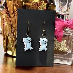 Cute blue Dino earrings 🦕
